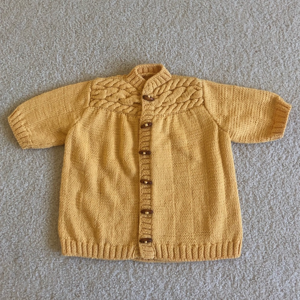 Handmade wool blend knit sweater